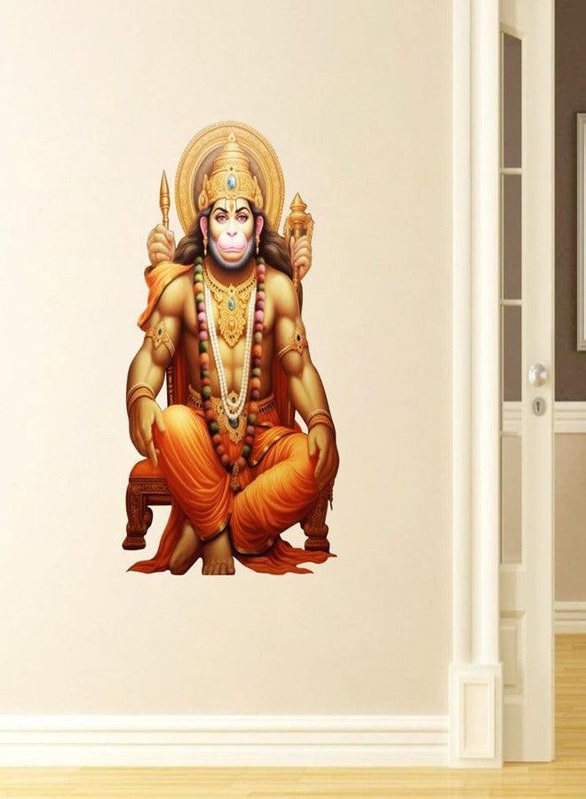 Sticker Studio ملصق حائط من الفينيل PVC بتصميم هانومان من ستيكر ستوديو، مثالي لتزيين المنزل - مثالي لغرفة المعيشة، غرفة النوم، الردهة، غرفة الأطفال، غرفة اللعب (المقاس - 58 سم × 38 سم) - Image 2